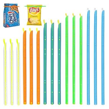 Imagem de 15 peças de clipes reutilizáveis Pengchengwanli para saco, selador hermético para cozinha e despensa - Clipes de armazenamento de alimentos fáceis de usar, seladores portáteis de lanches para batatas