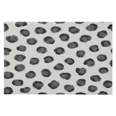 Imagem de Wassud Tapete de porta preto Lepoard 61 x 89 cm, tapete de área lavável antiderrapante com suporte de borracha, tapete macio e macio para sala de estar, quarto, entrada, entrada