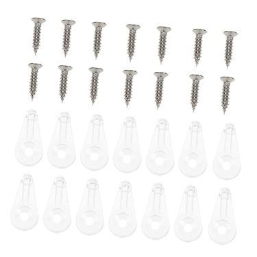 Imagem de Homoyoyo 30 peças clipes de fixação de espelho clipes de fixação de vidro espelho para armários de guarda-roupa, estante de livros, parafusos de encaixe de vidro