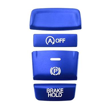 Imagem de A ABSOPRO Painel de mudança de marchas acabamento da tampa do botão de freio de mão eletrônico para Honda Accord 2018-2022 versão a gasolina azul (conjunto de 4)