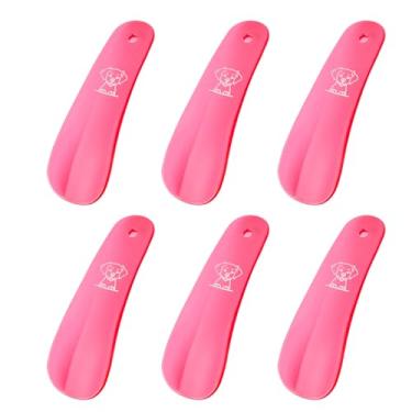 Imagem de FYOURH Buzina de sapato para crianças - Mini sapato infantil pequeno de plástico tamanho para viagem - para mulheres - sapato ajudante colher curta, rosa, 4.5*1.5*0.75 inch