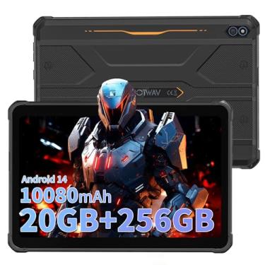Imagem de HOTWAV R10 Pro 2025 Tablet robusto Android 14-10,1 polegadas HD+ 10800mAh tablet impermeável, 20 GB de RAM + 256 GB ROM/1TB TF tablets externos, câmera 13 MP + 5 MP Octa-Core IP68 e IP69K/4G-LTE/5G