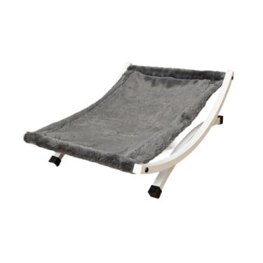 Imagem de Stgfyxgs Cama Tipo Rede para Gatos, Almofada Moderna para Descanso de Filhotes, Almofada Elevada para Gatinhos, Cães Pequenos E Gatos, Cinza Profundo