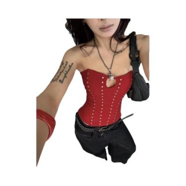 Imagem de Top Sem Mangas Sexy Com Recortes Para Mulheres, Estilo Natalino Com Re