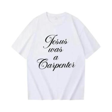 Imagem de Camiseta Unissex Jesus Era Um Carpinteiro Gola Redonda Manga Curta Est