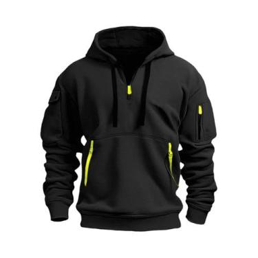 Imagem de Camisa Casual Com Capuz E Zíper Para Homens E Mulheres Em Tamanho Plus