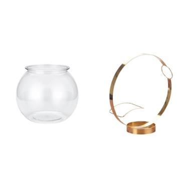 Imagem de Whtkoph Suporte de Metal Transparente para Aquário Pequeno, Vaso Ou Garrafa, Organizador de Ferro para Armazenamento E Exibição de Plantas, Ideal para Mesa de