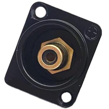 Imagem de Ymiko Fêmea para Adaptador de Montagem Em Painel de Terminal de Solda para Equipamento de áudio e Vídeo, Conector AV para TV, Console de Jogos e Sistemas de Som (Núcleo Negro)