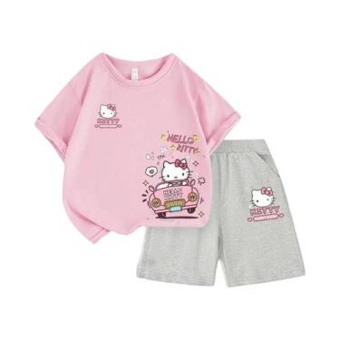Imagem de Conjunto De Roupas De Algodão Sanrio Hello Kitty Para Bebês Meninas De