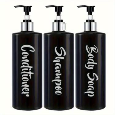 Imagem de Dispensador de sabonete de banheiro de 500 ml, adequado para xampu de chuveiro, desinfetante para as mãos e frascos de armazenamento para loções em bancadas de banheiro.-B3/H3