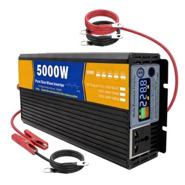 Imagem de 60v to 120v,Inversor de Onda Senoidal Pura 2500W DC 12V/24V/48V/60V/72V para AC 120V/240V, Conversor de Potência Máxima 5000W para Carro, Caminhão, Casa com Tomadas AC Versáteis