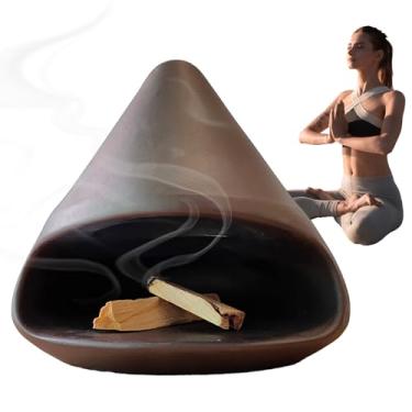 Imagem de Suporte para Queima, Suporte Santo,Tigela de manchas de sálvia de cerâmica Coletor de cinzas Santo - Coletor de cinzas e suporte de perfume artesanal para decoração de casa e sala de ioga