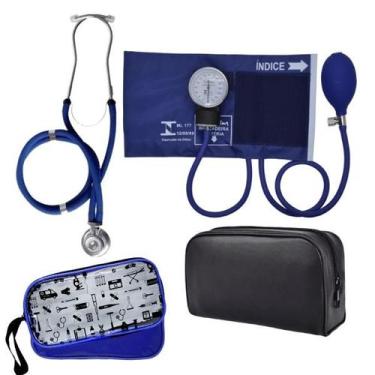 Imagem de Kit Aparelho Pressao Esteto Rappaport Case Esteto Enfermagem - PREMIUM