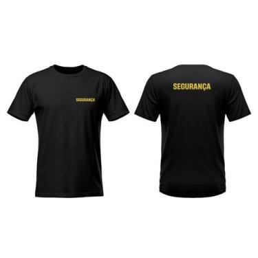 Imagem de Kit 5 Camiseta Segurança Vigilância Escolta Malha Fria Preta - Sete Se