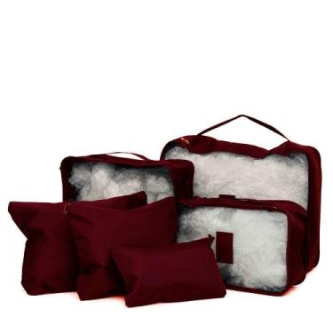 Imagem de Travel - kit organizador para mala - Mai Home, Bordô