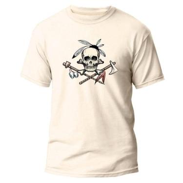 Imagem de Camiseta Algodão Premium Estampa Digital Índio Caveira Foice - Pavesi,