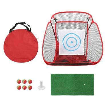 Imagem de KiBcsLic Rede de golfe dobrável para treino de precisão, alvo fácil de instalar e portátil para prática de golfe em jardins e casas.