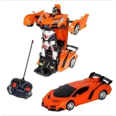 Imagem de Brinquedo Carrinho De Brinquedo Lamborghini Transformers Robô Controle