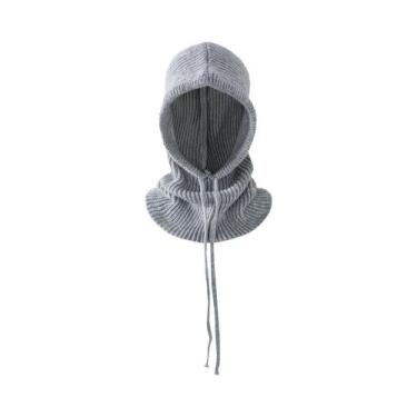 Imagem de Gorro Balaclava Unissex De Inverno Tricotado À Prova De Vento Com Capu