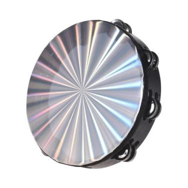 Imagem de Tamborim De Madeira De 8/10 Polegadas Com Jingles Em Dupla Fileira E C