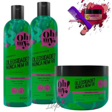 Imagem de Kit Oh My Eu Rainha Oleosidade Nadinha 300ml 3 Itens - Oh My!