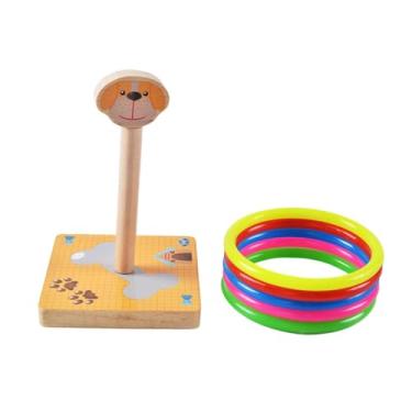 Imagem de Esquirla Brinquedo interativo de arremesso de argolas, quebra-cabeça com ponteiras, jogo de arremesso com gancho e padrão de animais para adultos e crianças, Filhote de Cachorro