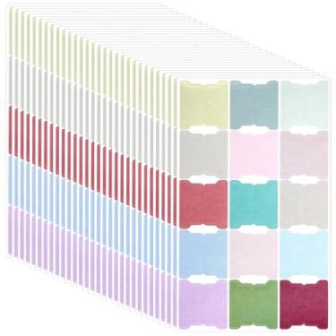 Imagem de 30 folhas/450 peças de abas adesivas de índice, abas adesivas multicoloridas em branco para cadernos, agenda mensal, adesivos autoadesivos para classificação de rotulagem, agendas, cadernos