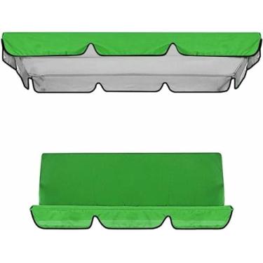 Imagem de Conjunto de cobertura em tecido Oxford 210D para assento de balanço de jardim - Capa de substituição durável para cadeira de balanço externa (balanço não incluído)