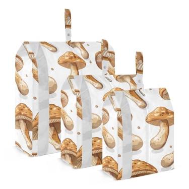 Imagem de xigua Cubos coloridos de embalagem de cogumelos para viagem, organizadores de bagagem leves, conjunto de viagem, à prova d'água, cubos de compressão para acessórios de viagem, 3 pacotes