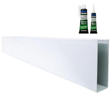 Imagem de Salva Porta Protetor de porta banheiro cozinha sala Galvanizada Branca 60cm á 100cm 10cm Altura (80cm)