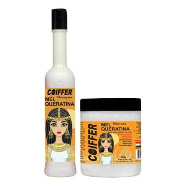 Imagem de Kit Mel E Queratina Premium Coiffer 2 Itens Shampoo E Masc.