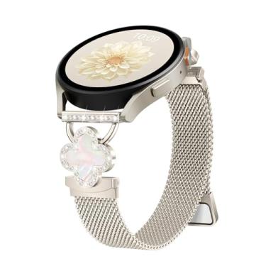 Imagem de Pulseiras femininas de metal finas para Samsung Galaxy Watch 7 6 5 4 FE de 40 mm e 44 mm/6 4 mm/6 4 mm, 46 mm, 43 mm, 47 mm/5 Pro/Active 2, pulseira magnética milanesa de 20 mm para Samsung Watch