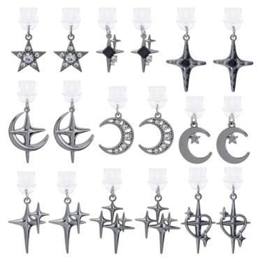 Imagem de DICOSMETIC 10 peças de 10 estilos de plugues de poeira tipo C estrela lua USB C porta de carregamento charmosa capa de plugue de telefone celular plugues de poeira com pingentes celestiais protetor de