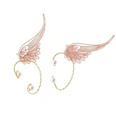 Imagem de Brincos de orelha de elfo, OwMell feito à mão, prata, pontiagudo, fada, elfa, cosplay, fantasia, fantasia, casamento, brincos para orelhas não perfuradas, Liga de aço, Sem pedra preciosa