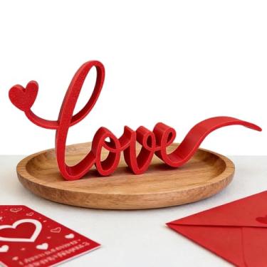 Imagem de Decoração De Mesa Para Dia Dos Namorados | Decoração Romântica Vermelha | Placa de Amor Romântica em Com Forma de Palavra,Para Sala Quarto Escritório Hotel Restaurante Centro de Mesa Festa