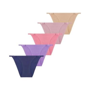 Imagem de Conjunto De Lingerie Feminina Sexy De Cintura Baixa Sem Costura 5 Peça