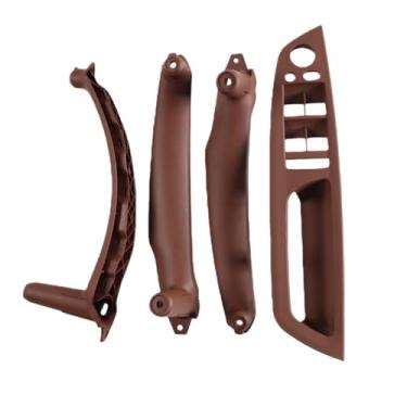 Imagem de Maçaneta interna da porta do carro, compatível com bmw x5, x5, e70, e71, e72, fibra de carbono, lhd, rhd, painel interno, capa de guarnição, 7 opções de cores(Reddish RHD)