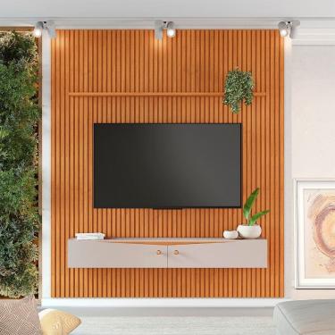 Imagem de Painel Ripado Riso 2,40cmX2,07cm Candian com Nicho JCM Movelaria