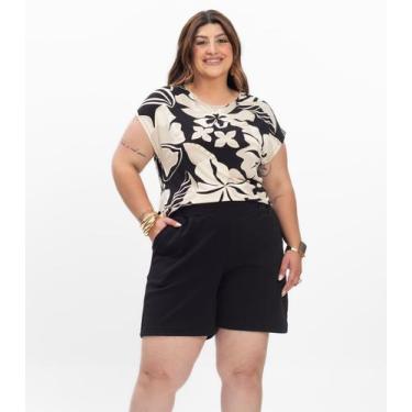 Imagem de Shorts Feminino Plus Size Secret Glam Preto, Plus G2, Preto