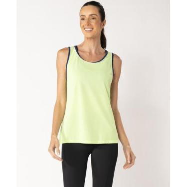 Imagem de Regata Tricolor Nylon Dry - Apneia, Verde flúor, P