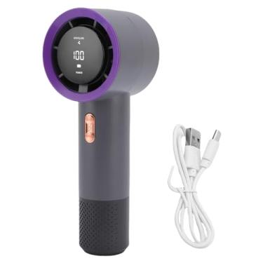 Imagem de CUOFYUNL Ventilador turbo portátil portátil Velocidade 1-199 Display digital ajustável 3000mAh USB recarregável Ventilador pessoal operado por bateria para viagens ao ar livre