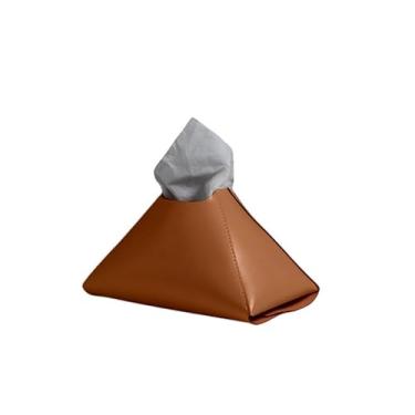 Imagem de Suporte de caixa de lenços de couro PU moderno - suporte/organizador decorativo para bancada de banheiro, mesinhas de cabeceira, mesa de escritório e carro