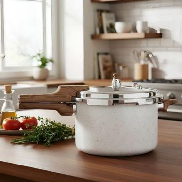 Imagem de Panela de Pressão Mimo Style PressCook 4,2L Antiaderente Cerâmica Indu