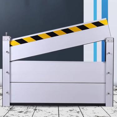 Imagem de Portão de barreira de controle de inundação de alumínio - defletor ajustável de 80-160 cm para pátio, armazém, garagem e garagem - escudo de água reutilizável para proteção eficaz contra inundações
