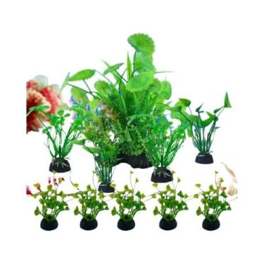 Imagem de Plantas Artificiais Coloridas Para Aquário 10 Peças Decoração DIY Para