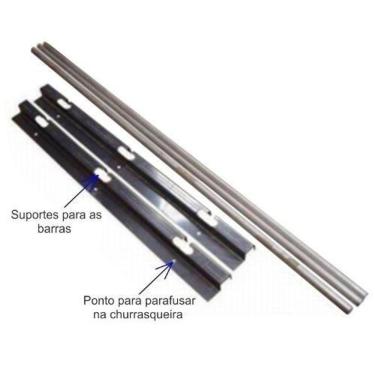 Imagem de Suporte Para Churrasqueira de Alvenaria Inox Polido JL Grill