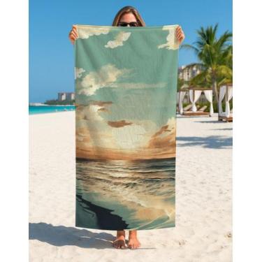 Imagem de Toalha Praia Banho Verão Surf Sol E Mar 70x140 Cm Estampada - Use Thuc