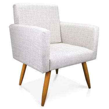 Imagem de Poltrona Larissa LB02 Pés Palito Castanho - D'Rossi - DRossi