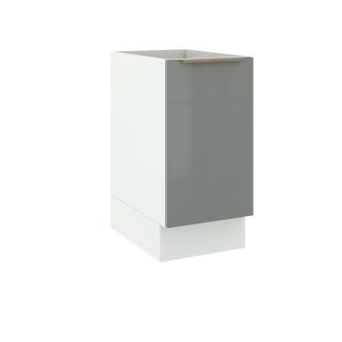 Imagem de Balcão Madesa Lux 40cm 1 Porta Branco Cinza