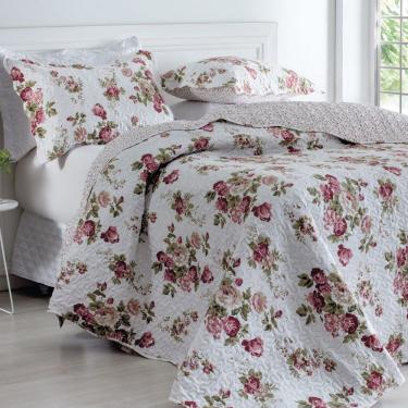 Imagem de Kit Cobre Leito Colcha Casal Boutex Dupla Face - Florença - 100% Poliéster